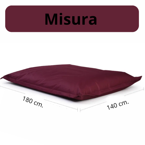 Pouf “galleggiante” impermeabile per interno ed esterno. Utilizzabile in piscina e al mare.
