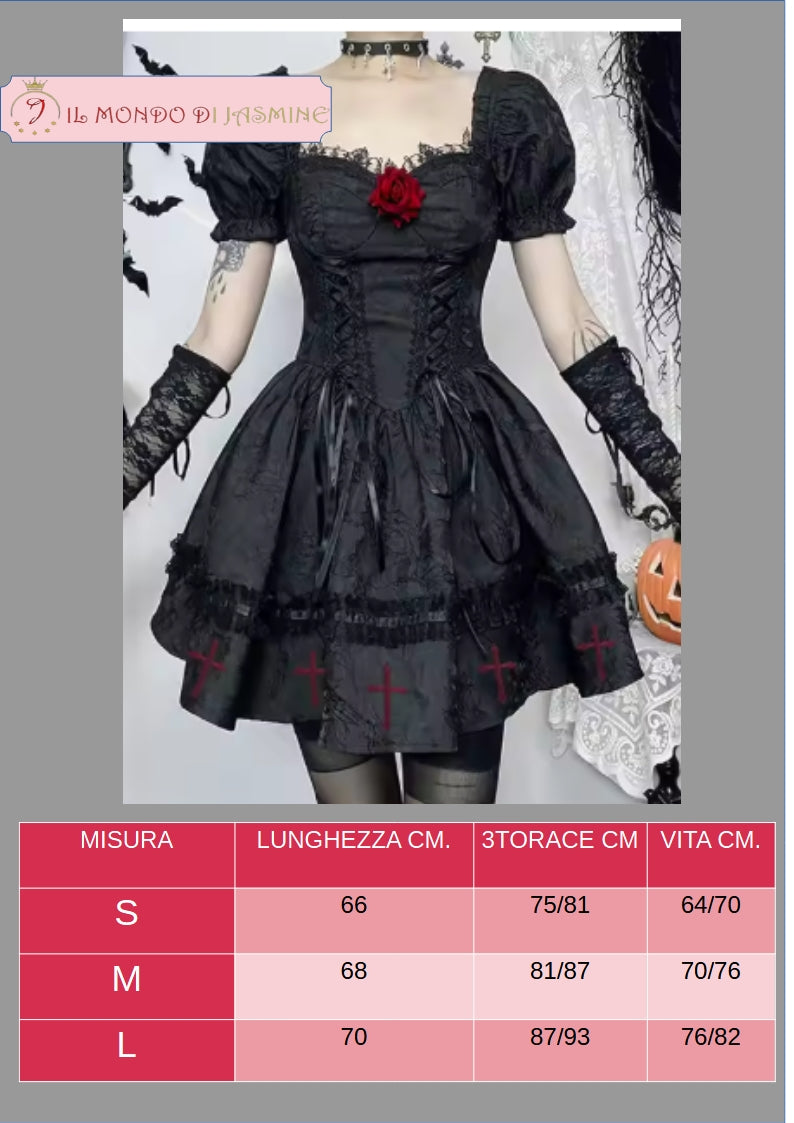 Abito da donna. Selezione di abiti in diverso stile vittoriano, gotico, con merletti in pizzo. Ideale come costume per carnevale, cosplay, feste.