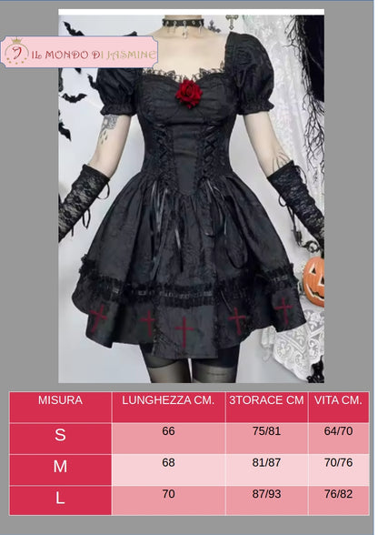 Abito da donna. Selezione di abiti in diverso stile vittoriano, gotico, con merletti in pizzo. Ideale come costume per carnevale, cosplay, feste.