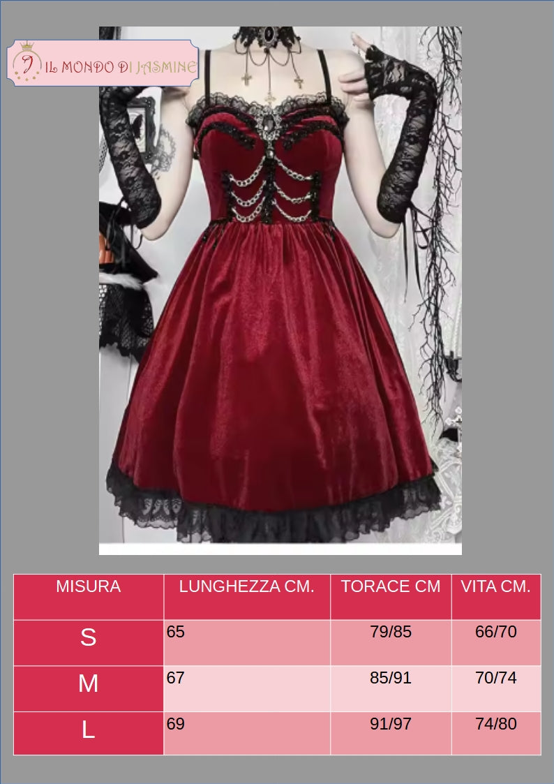 Abito da donna. Selezione di abiti in diverso stile vittoriano, gotico, con merletti in pizzo. Ideale come costume per carnevale, cosplay, feste.