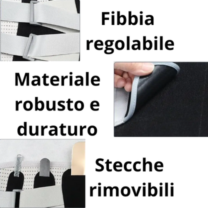 Cintura di supporto lombare, corsetto ortopedico per alleviare il dolore da stiramento, ernia del disco, postura della schiena, decompressione della colonna vertebrale.