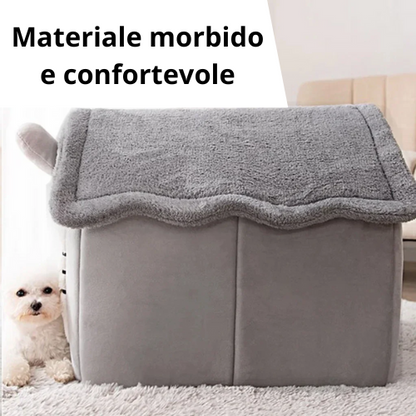Cuccia pieghevole per cani e gatti di piccola e media taglia. In soffice cotone.