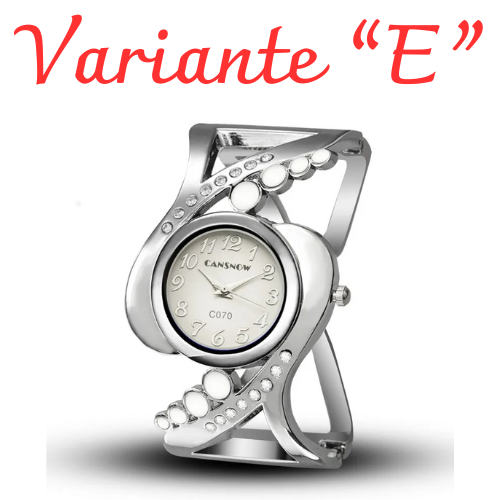 Bracciale con orologio al quarzo.  Accessorio chic, elegante, alla moda, un  dettaglio che fa la differenza.