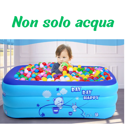 Piscina gonfiabile per bambini, pieghevole, portatile. Disponibile in due misure.