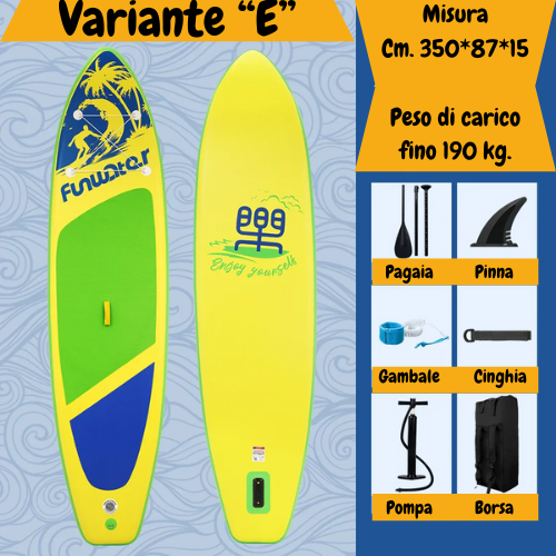 FunWater 11' Blue Red Sup Board Inflatable Surfboard Stand Up Paddle Board Inflatable Sup PaddleBoard with Accessories