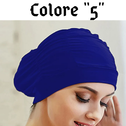 Swimming Hat Women Unisex Girls Long Hair Bathing Cap Swimming Cap Stretch Drape Free Size Swim Pool Sport Elastic Nylon Turban
