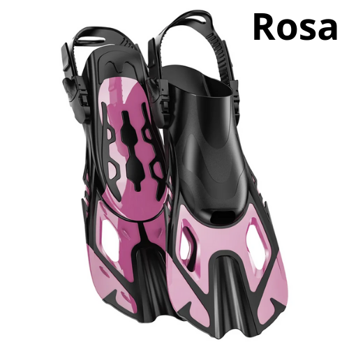 Snorkel Fins Swim Fins Adjustable Buckles Swimming Flippers Short Silicone Scuba Diving Shoes Open Heel Travel Size Beginners