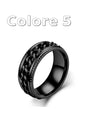 Anello spinner a catena girevole in acciaio al titanio per donna Uomo/Donna. Colore a scelta.