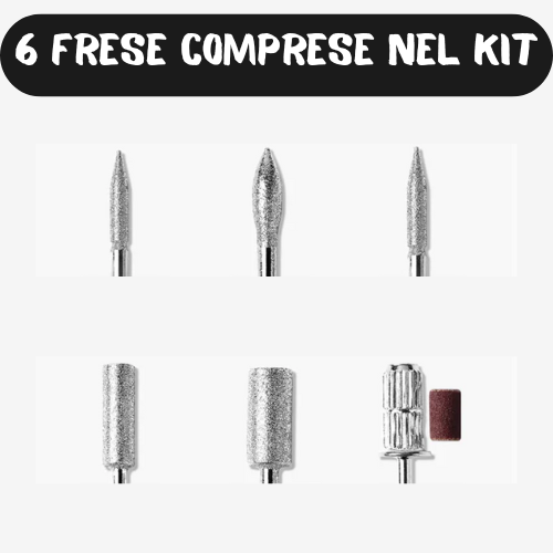 Trapano/smerigliatore elettrico per unghie. Potente motore da 35000 giri/min, a basso rumore: kit completo di frese per unghie professionali per manicure e pedicure.