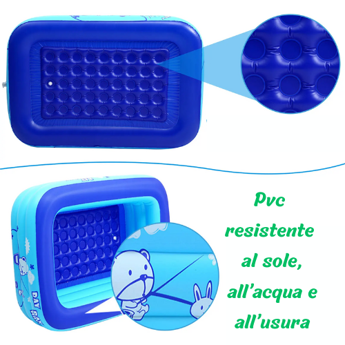Piscina gonfiabile per bambini, pieghevole, portatile. Disponibile in due misure.