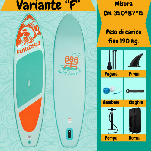 FunWater 11' Blue Red Sup Board Inflatable Surfboard Stand Up Paddle Board Inflatable Sup PaddleBoard with Accessories