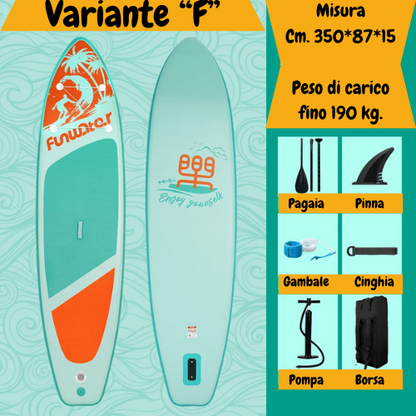 FunWater 11' Blue Red Sup Board Inflatable Surfboard Stand Up Paddle Board Inflatable Sup PaddleBoard with Accessories