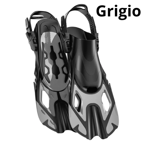 Snorkel Fins Swim Fins Adjustable Buckles Swimming Flippers Short Silicone Scuba Diving Shoes Open Heel Travel Size Beginners