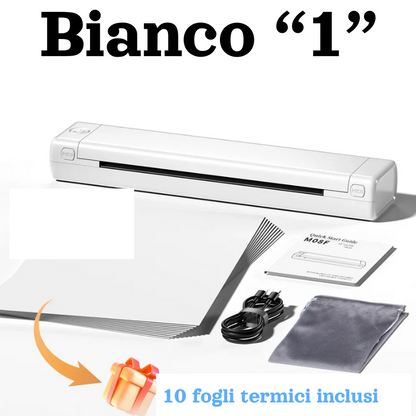 Stampante Termica Portatile A4 Phomemo M08F –  (Monocromatica, Bluetooth/USB), per Android, Ios e PC.