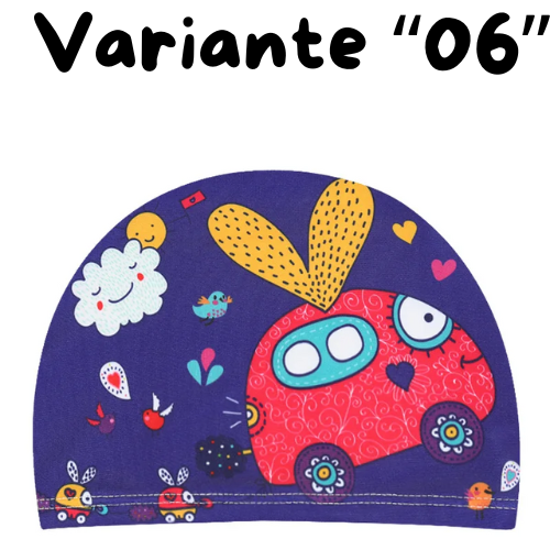 Children Cartoon Swimming Cap Kids Elastic Fabric Swiming Pool Water Sport Protect Ears Hat Swim Bathing Hats Caps Boys Girls