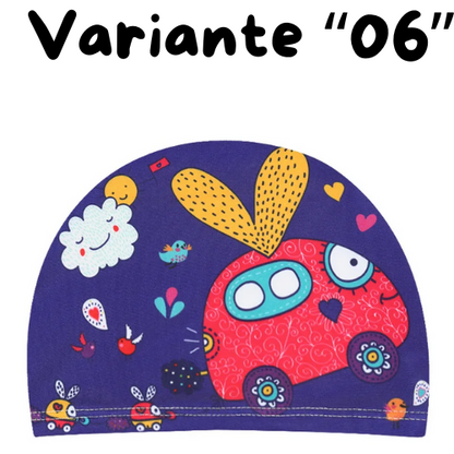 Children Cartoon Swimming Cap Kids Elastic Fabric Swiming Pool Water Sport Protect Ears Hat Swim Bathing Hats Caps Boys Girls