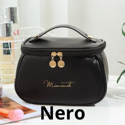 🧳 Beauty Case da Viaggio in Pelle PU – Grande Capacità, Impermeabile e Multifunzione.