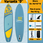 FunWater 11' Blue Red Sup Board Inflatable Surfboard Stand Up Paddle Board Inflatable Sup PaddleBoard with Accessories
