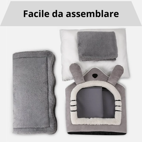 Cuccia pieghevole per cani e gatti di piccola e media taglia. In soffice cotone.