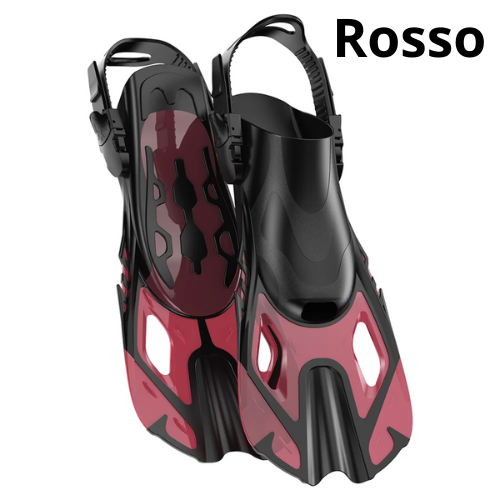 Snorkel Fins Swim Fins Adjustable Buckles Swimming Flippers Short Silicone Scuba Diving Shoes Open Heel Travel Size Beginners
