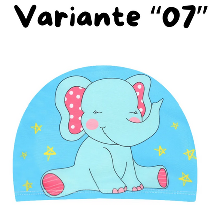 Children Cartoon Swimming Cap Kids Elastic Fabric Swiming Pool Water Sport Protect Ears Hat Swim Bathing Hats Caps Boys Girls