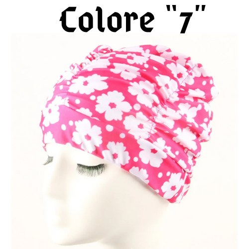 Swimming Hat Women Unisex Girls Long Hair Bathing Cap Swimming Cap Stretch Drape Free Size Swim Pool Sport Elastic Nylon Turban
