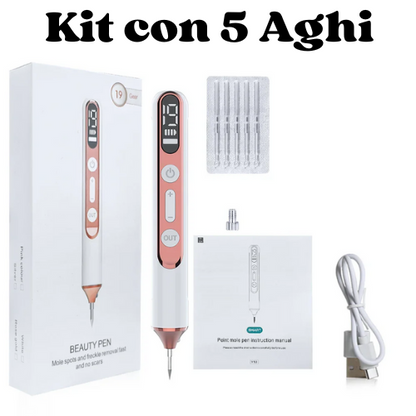 Penna Estetica Professionale al Plasma |Trattamento per Rughe, Macchie, Acne, Verruche e Tatuaggi| Ricaricabile USB-C | Tecnologia Sicura e Naturale.