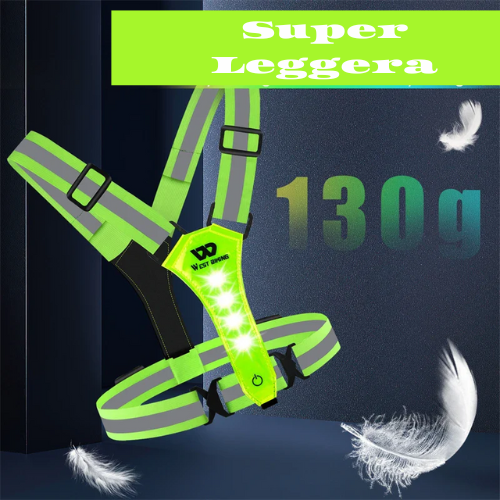 WEST BIKING Safety Vest LED 360° Reflective Highlight Adjustable Straps Night Warning Work Running Riding Clothing Vest Gear
