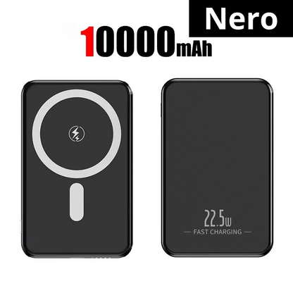 Power Bank a carica rapida magnetica. A scelta 10000-30000 o 50000 mAh, disponibile in tre colori.