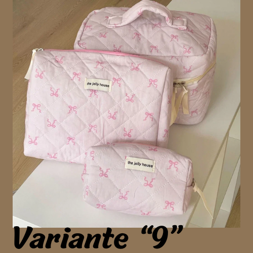 🧳 Beauty-Case Organizer da Viaggio – 3 Misure in Cotone e Nylon | Eleganza, Praticità e Capacità.