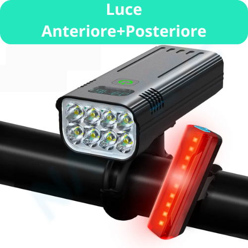 NATFIRE 10000mAh 5000LM MTB Bicycle Front Light Bicycle 8*LED Front Bike Light Headlight Bike Accessories USB Rechargeable