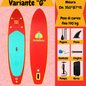 FunWater 11' Blue Red Sup Board Inflatable Surfboard Stand Up Paddle Board Inflatable Sup PaddleBoard with Accessories