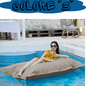 Pouf “galleggiante” impermeabile per interno ed esterno. Utilizzabile in piscina e al mare.