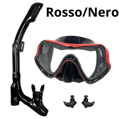 QYQ Diving mask Professional Snorkel Diving Mask and Snorkels Goggles Glasses Diving Swimming Easy Breath Tube Set Snorkel Mask