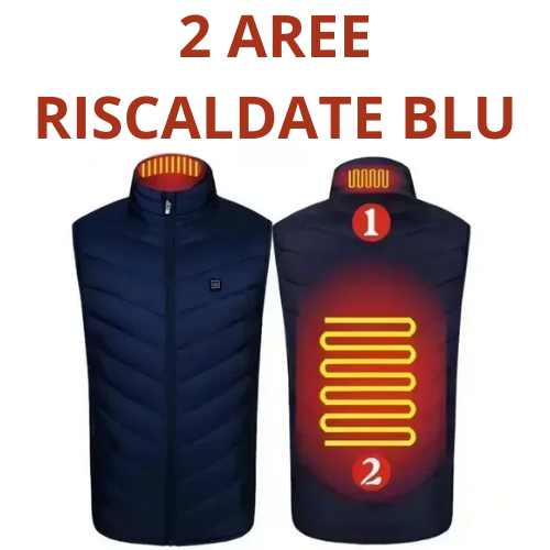 Gilet riscaldante. Fino a 21 zone di riscaldamento e 3 intensità di calore per un comfort totale della parte superiore del corpo".