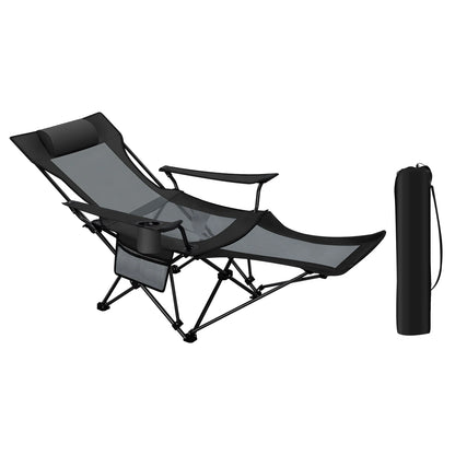 Sedia/sdraio da Esterno Pieghevole, 4 in1. Sedia tradizionale, Sedia reclinabile,        Lettino da sole, Poltrona relax con poggiapiedi e poggiatesta per il massimo del benessere.