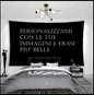 Arazzo/decorazione personalizzabile con immagini e scritte a propria scelta.