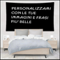 Arazzo/decorazione personalizzabile con immagini e scritte a propria scelta.