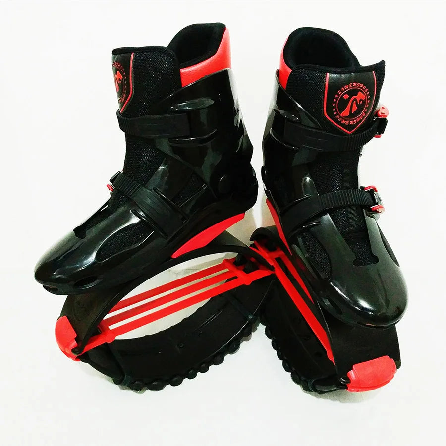 Scarpe da fitness sportive rimbalzanti con molla effetto canguro.