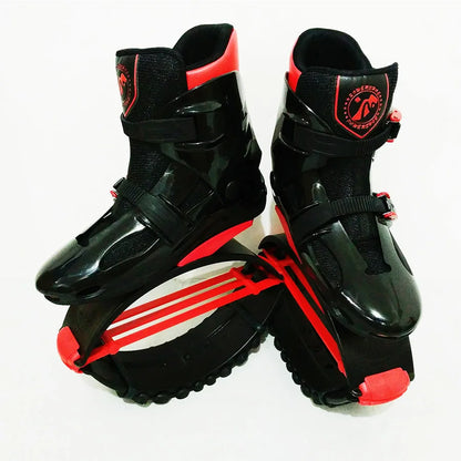 Scarpe da fitness sportive rimbalzanti con molla effetto canguro.