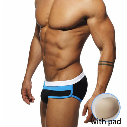 Costume Da Bagno Da Uomo Vita Bassa, Design Moderno con Fascia Larga e dai Colori Vivaci.