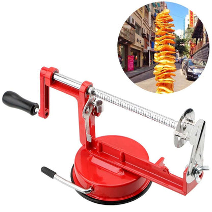 Affettatrice a spirale 3 in 1 per mele, pere,  frutta in generale, patate in acciaio inossidabile.