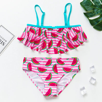 Costume Da Bagno “Bichini” da Bambina. Design Moderno, in Tante Colorazioni, Comodo, Traspirante.