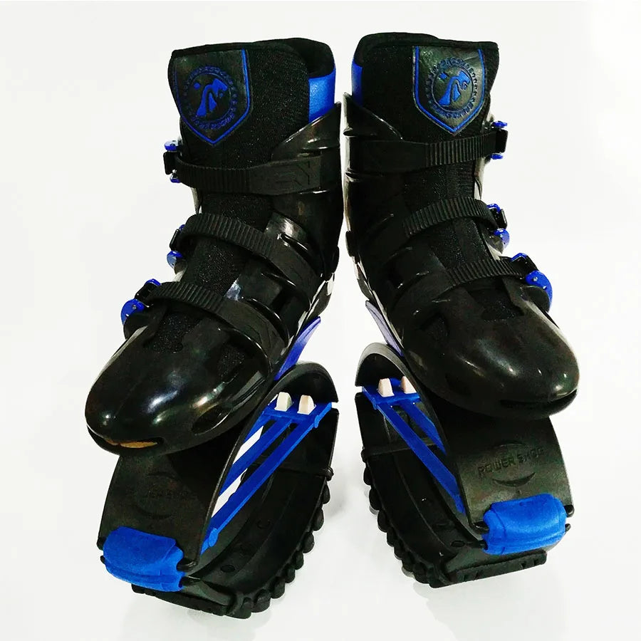 Scarpe da fitness sportive rimbalzanti con molla effetto canguro.