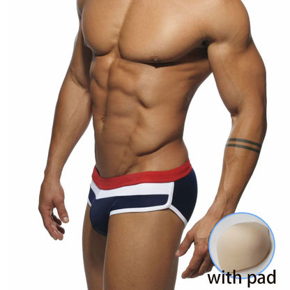 Costume Da Bagno Da Uomo Vita Bassa, Design Moderno con Fascia Larga e dai Colori Vivaci.