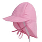 Cappello primavera/estate unisex per bambini con grande tesa e telo posteriore. Protezione a 360° in poliestere traspirante.