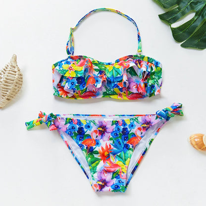 Costume Da Bagno “Bichini” da Bambina. Design Moderno, in Tante Colorazioni, Comodo, Traspirante.