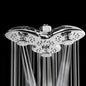 Soffione doccia in ABS da 10 pollici a forma di petalo regolabile a cascata con 3 funzioni.