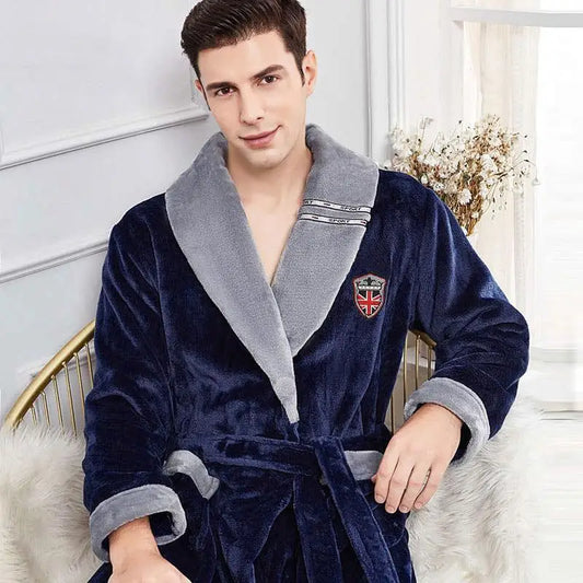 Vestaglia da Uomo in flanella per Autunno/Inverno - Colorata, Comoda Soffice e Calda.