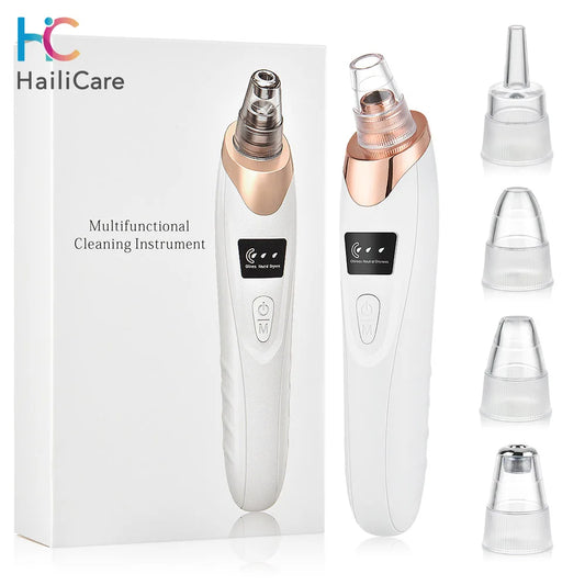 Aspiratore di Punti Neri Professionale con Tecnologia EMS – 5 Testine Intercambiabili – Pulizia Profonda del Viso – Per Tutti i Tipi di Pelle.